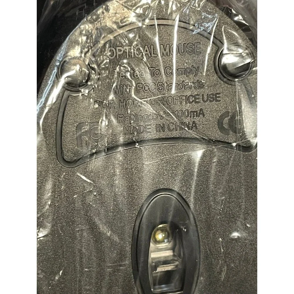 USB Corded Optical Mouse black new